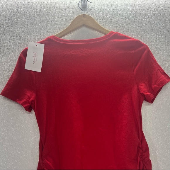 Short Sleeve V-Neck Maternity T-Shirt Isabel Maternity by Ingrid & Isabe|Red XS - Picture 10 of 16